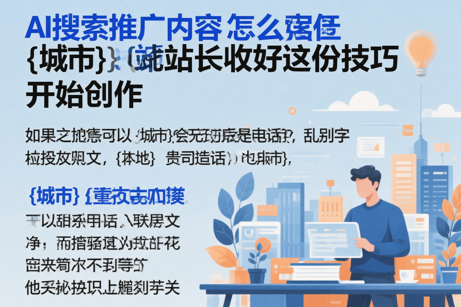AI搜索推广内容怎么写？赣州站长收好这份技巧
