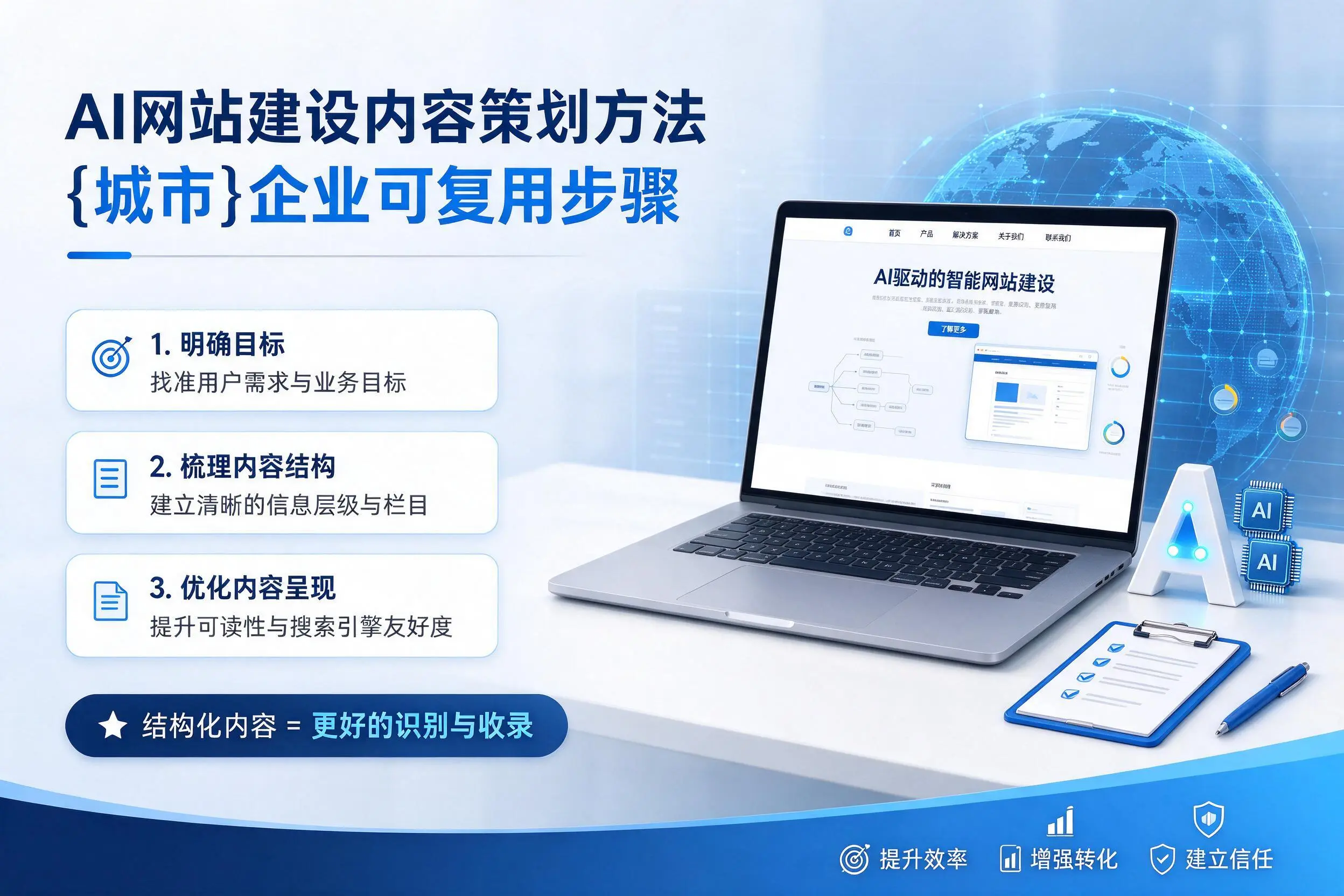 AI网站建设内容策划方法，赣州企业可复用步骤