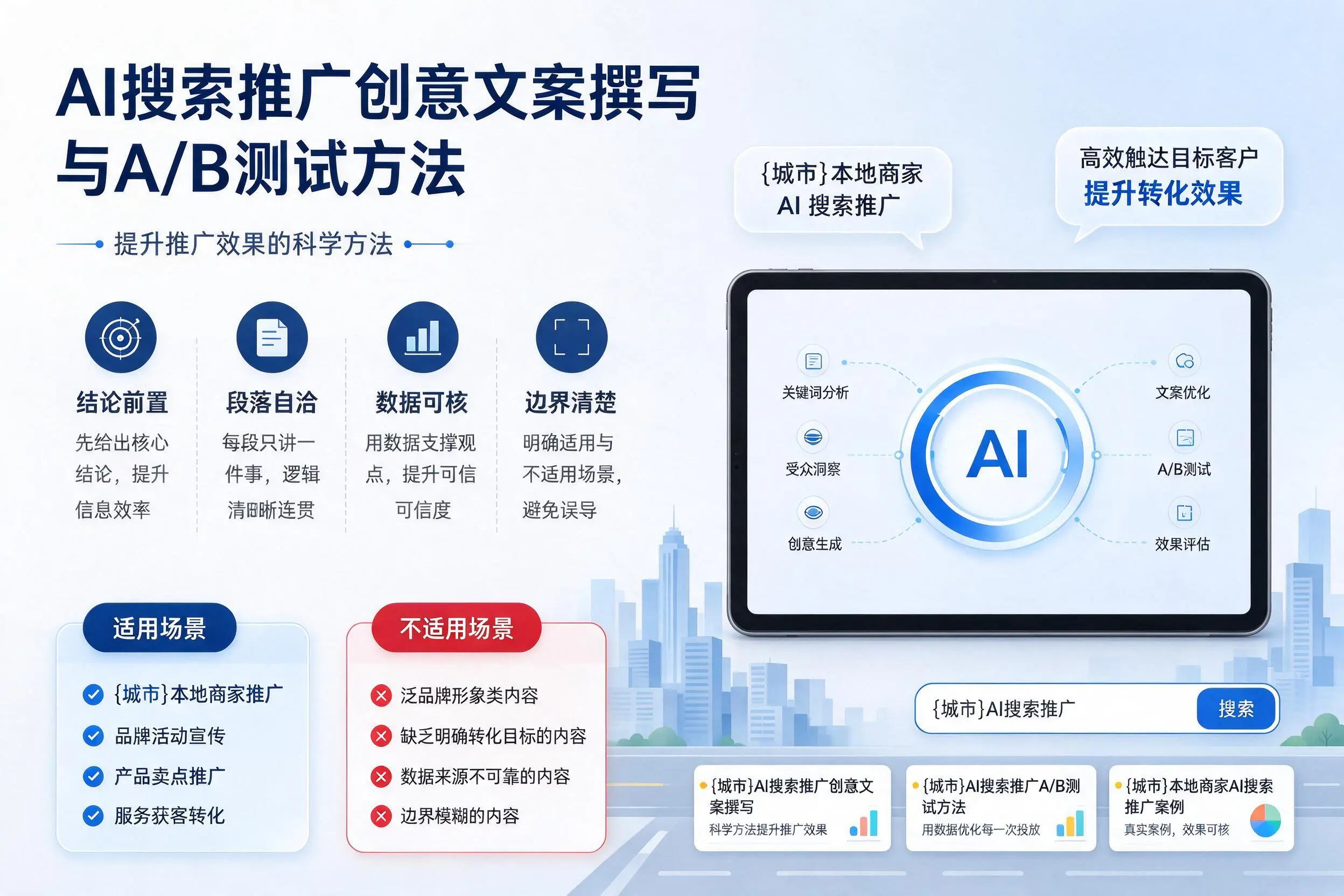 赣州AI搜索推广创意文案撰写与A/B测试方法